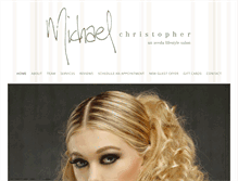 Tablet Screenshot of michaelchristophersalon.com